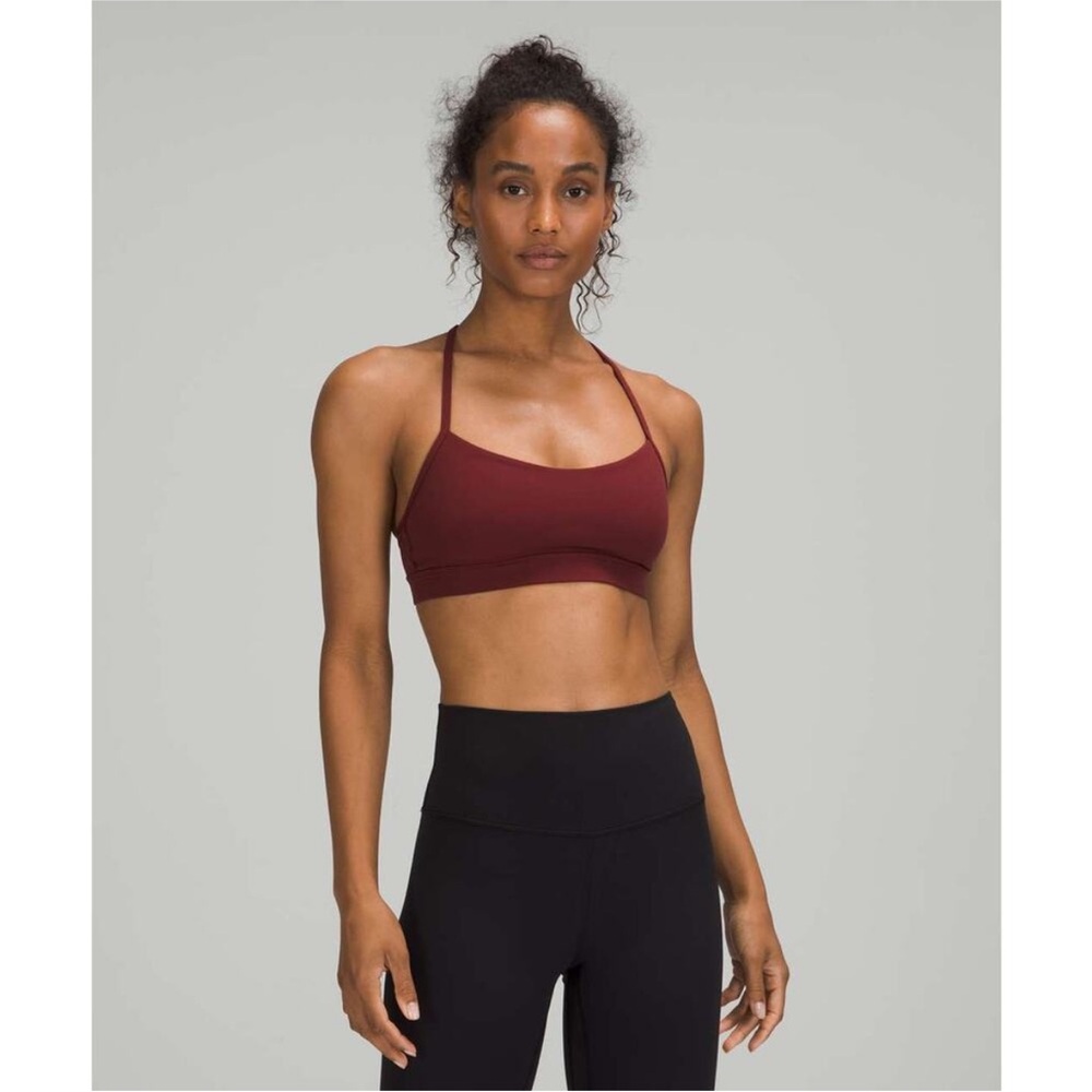 Lululemon Burgundy Flow Y Sports Bra